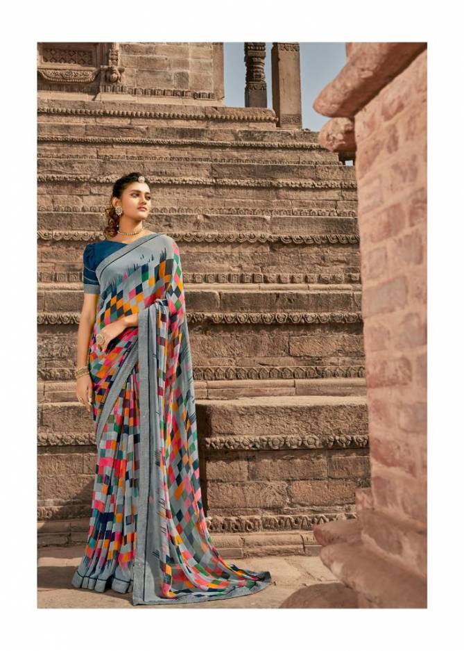 Kashvi Virasat Fancy Wear Georgette Printed Stylish Saree Collection